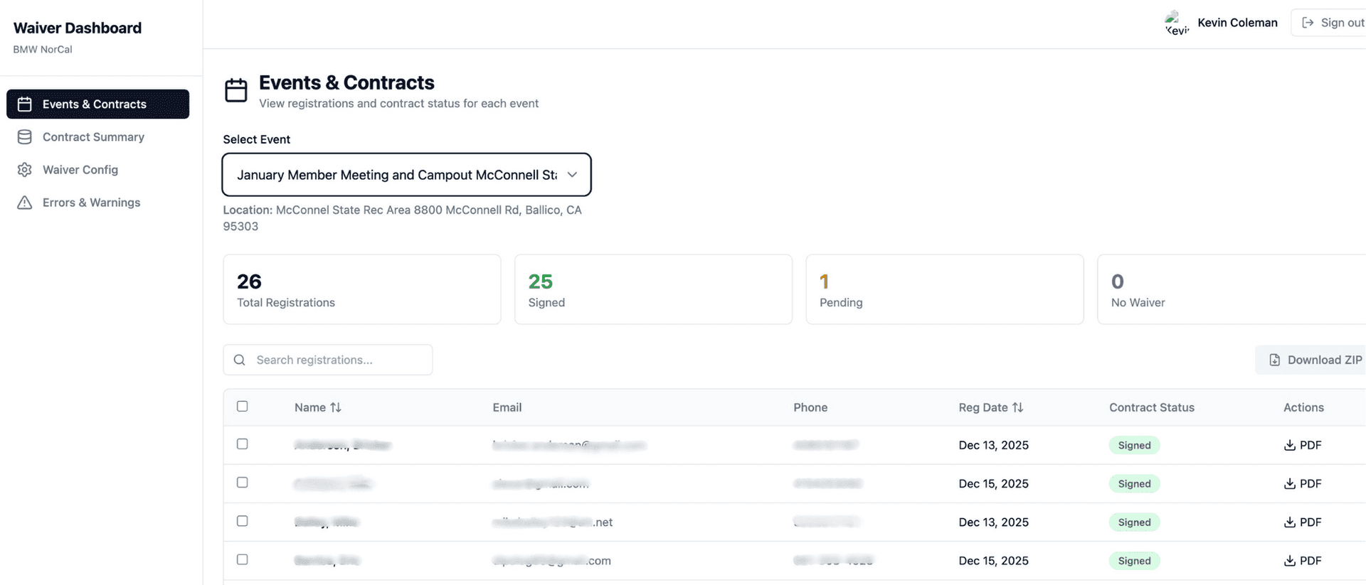 Wild Apricot eSignatures Integration screenshot 1