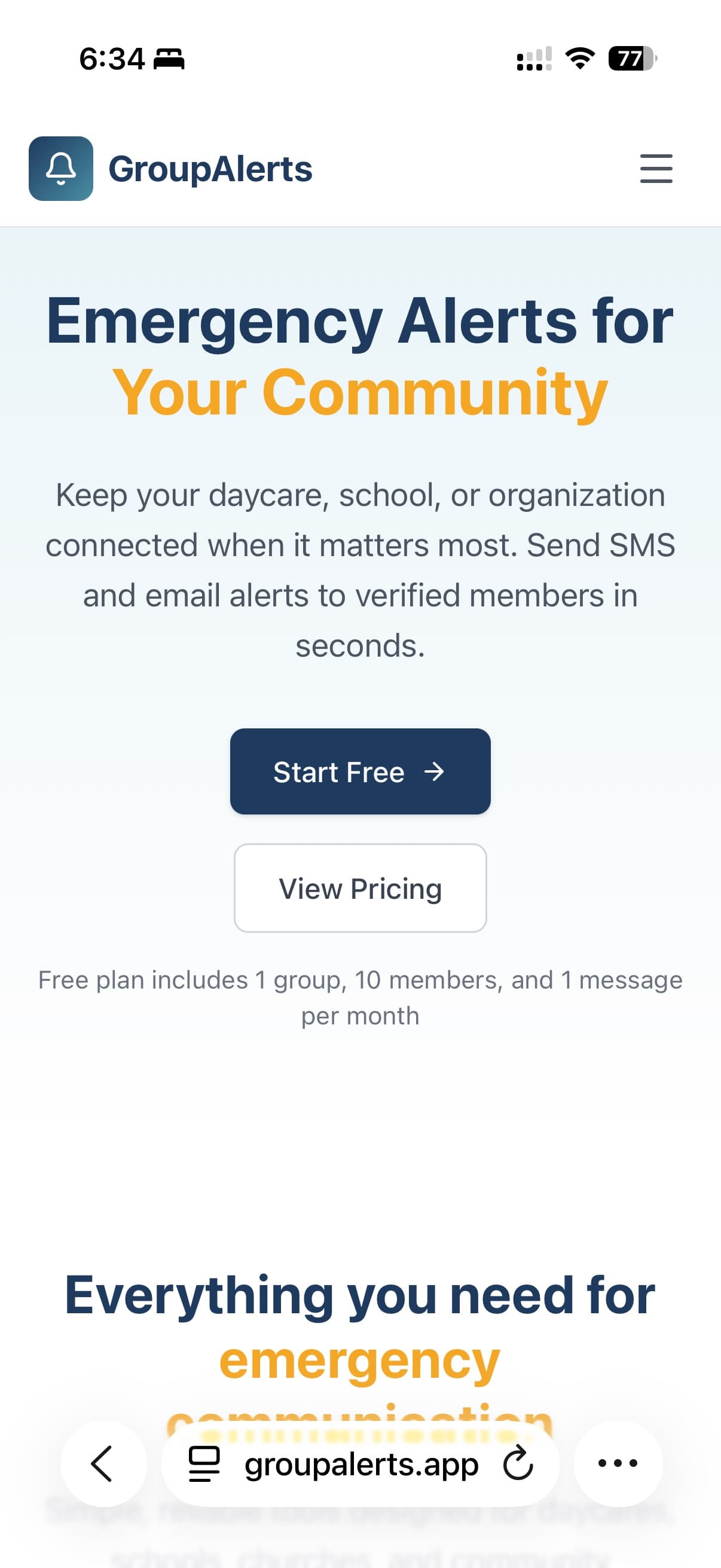 GroupAlerts screenshot 1